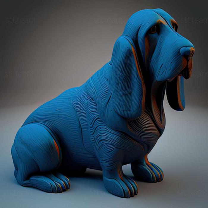 3D модель Голубой гасконский бассет (STL)